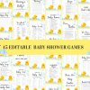 100+ Rubber Duck Baby Shower Printable Bundle - Planning baby shower
