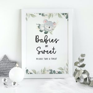 Babies Are Sweet Please Take a Treat table signs, baby shower table sign