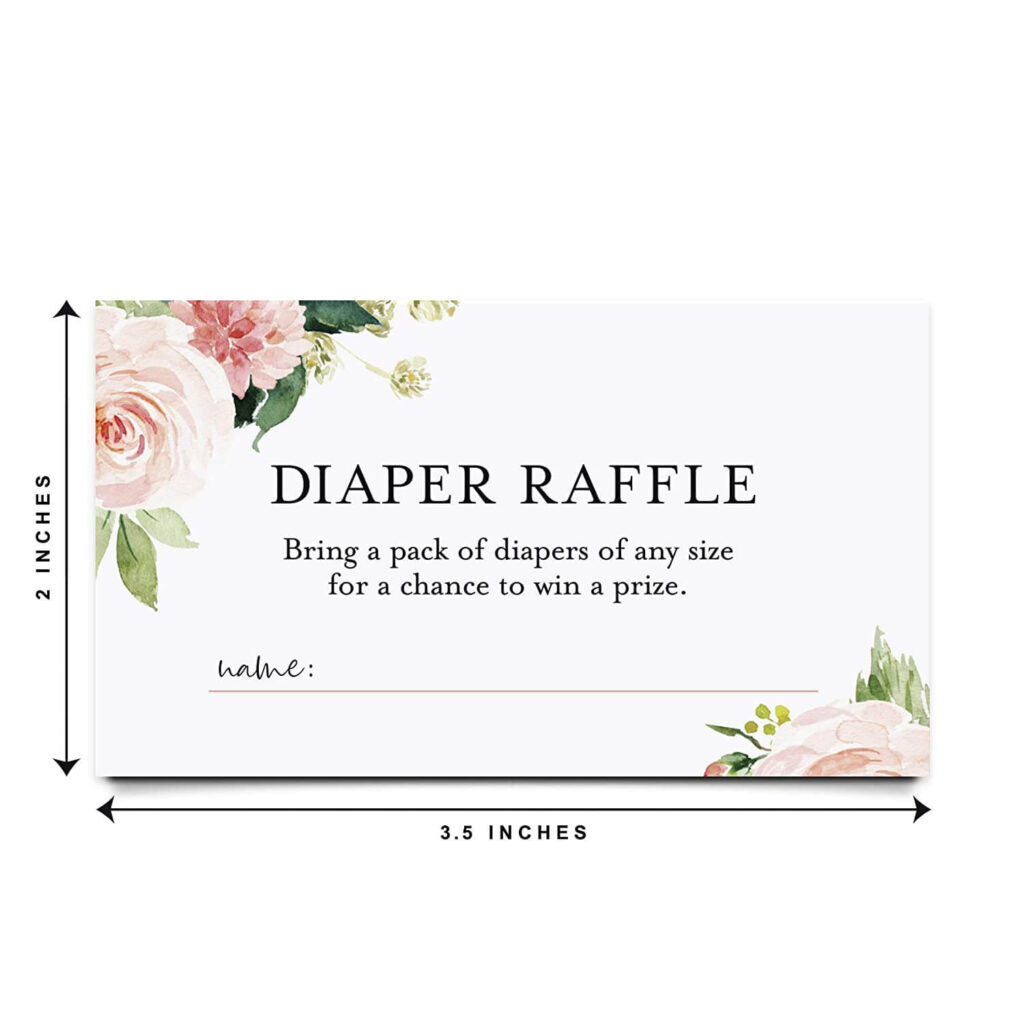 15+ Amzing Baby Shower Diaper Raffle ideas (Free Printable)