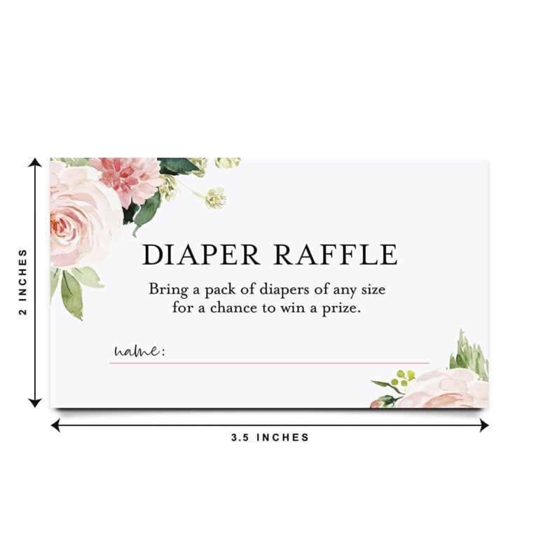 15+ Amzing Baby Shower Diaper Raffle ideas (Free Printable)
