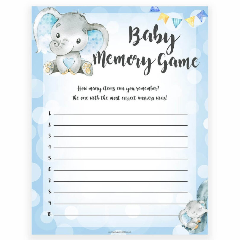 17+ Inspiring Elephant Themed Baby Shower ideas (Free Printable included)