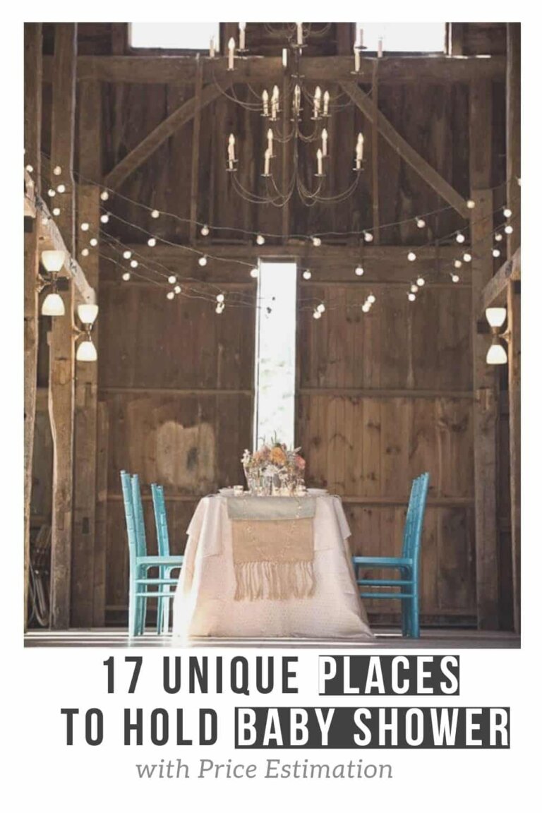 17 Unique Places to hold baby shower with Price Estimation