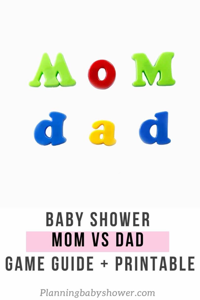 How to Play Mom Or Dad Baby Shower Game (Free Printable) 2021
