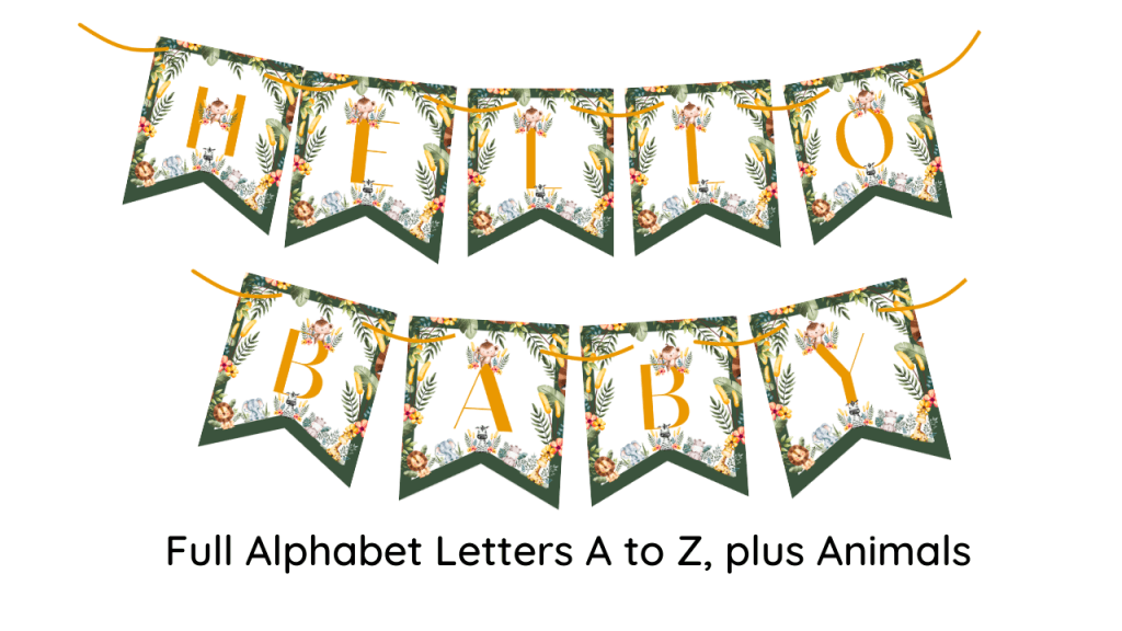 100+ Safari Themed Baby Shower Printable Bundle - Planning baby shower