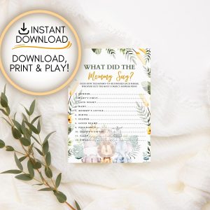 Editable What Did the Mommy Say Baby Shower Game Printable: Printable Fun for All