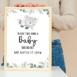 Please Take Home a Baby Succulent And Watch it Grow Sign