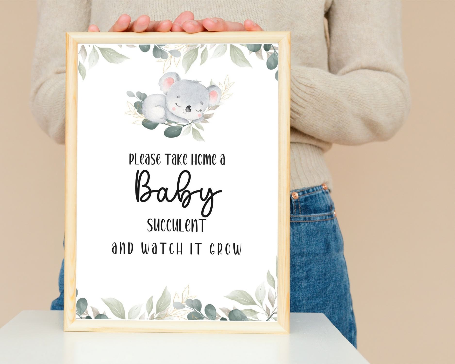 Please Take Home a Baby Succulent And Watch it Grow Sign