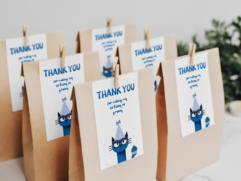 Pete the Cat Invitation and Tags Set: Printable Birthday Party Kit with ...