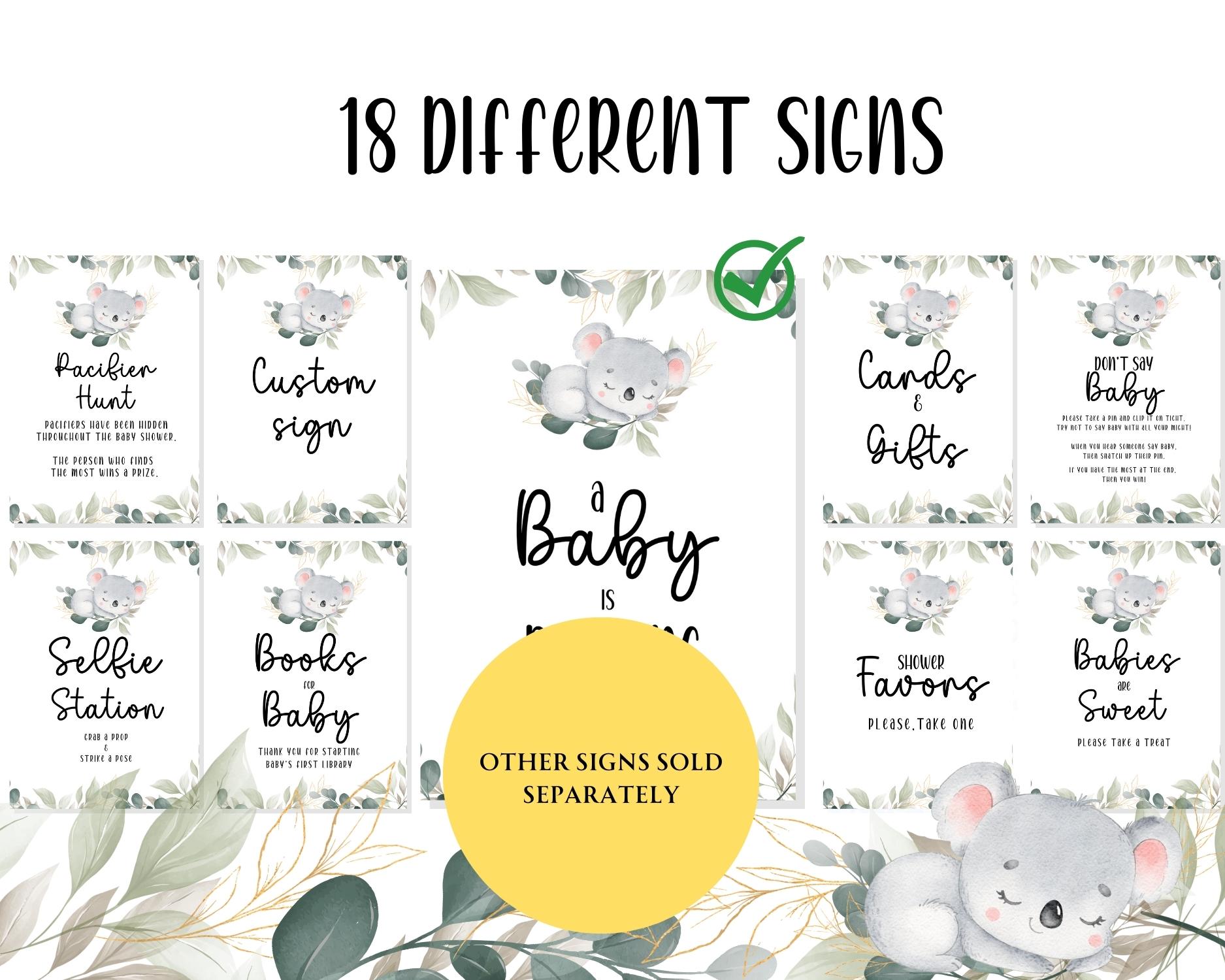 A baby is brewing Sign for koala theme - Image 5