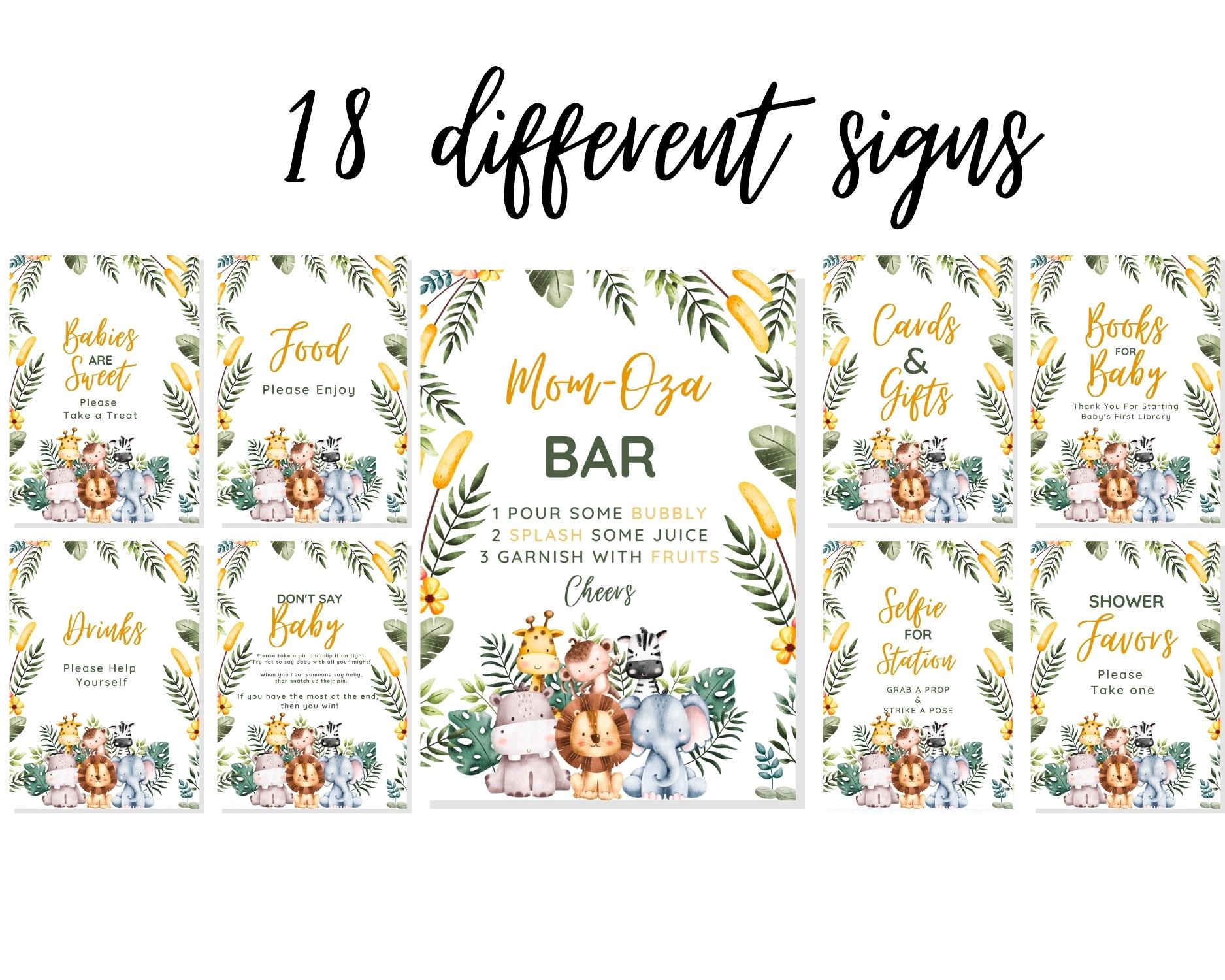 Please take home a baby Succulent Baby Shower Sign safari Baby Shower - Image 5