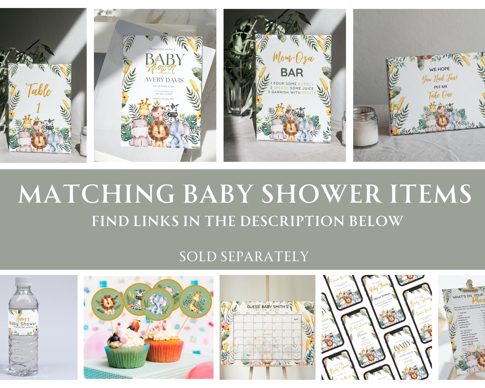 Please take home a baby Succulent Baby Shower Sign safari Baby Shower - Image 7