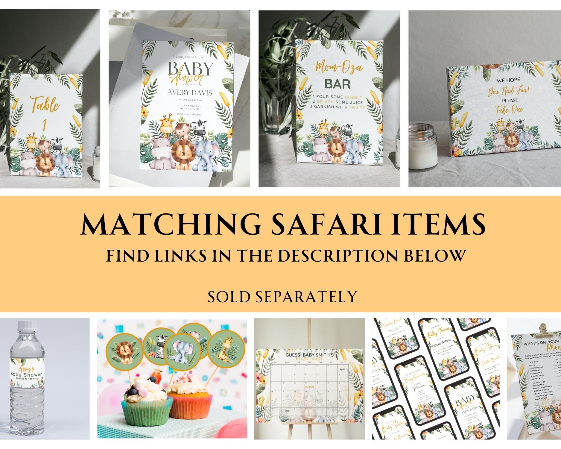 Safari Themed Baby Shower How olds were the parents to be game: Editable PDF Download for Baby Shower Games - Image 7