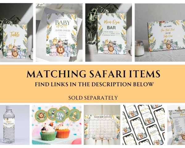 Safari themed Baby trivia baby shower game: Editable PDF Download for Baby Shower Games - Image 7