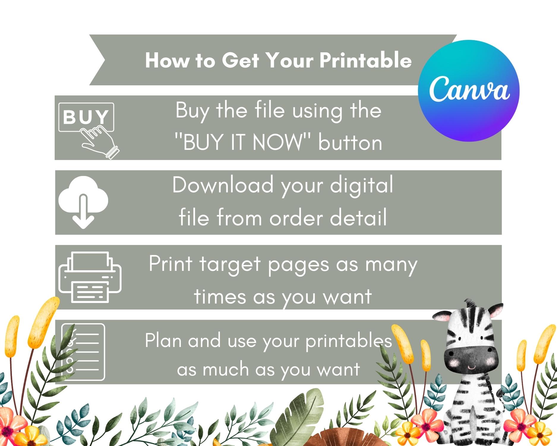 Safari Baby Shower Game: Funny Late Night Diapers Sign PDF - Ideal for Baby Shower Activities - Image 8